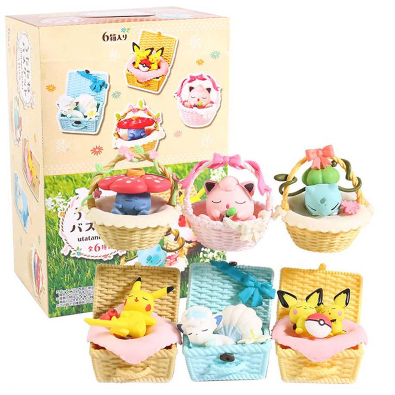 Pokemon Utatane Basket Action Figure Model Mini Toy 6pcs 6cm