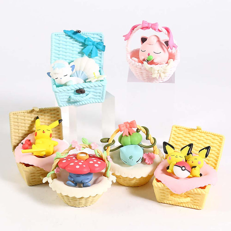 Pokemon Utatane Basket Action Figure Model Mini Toy 6pcs 6cm