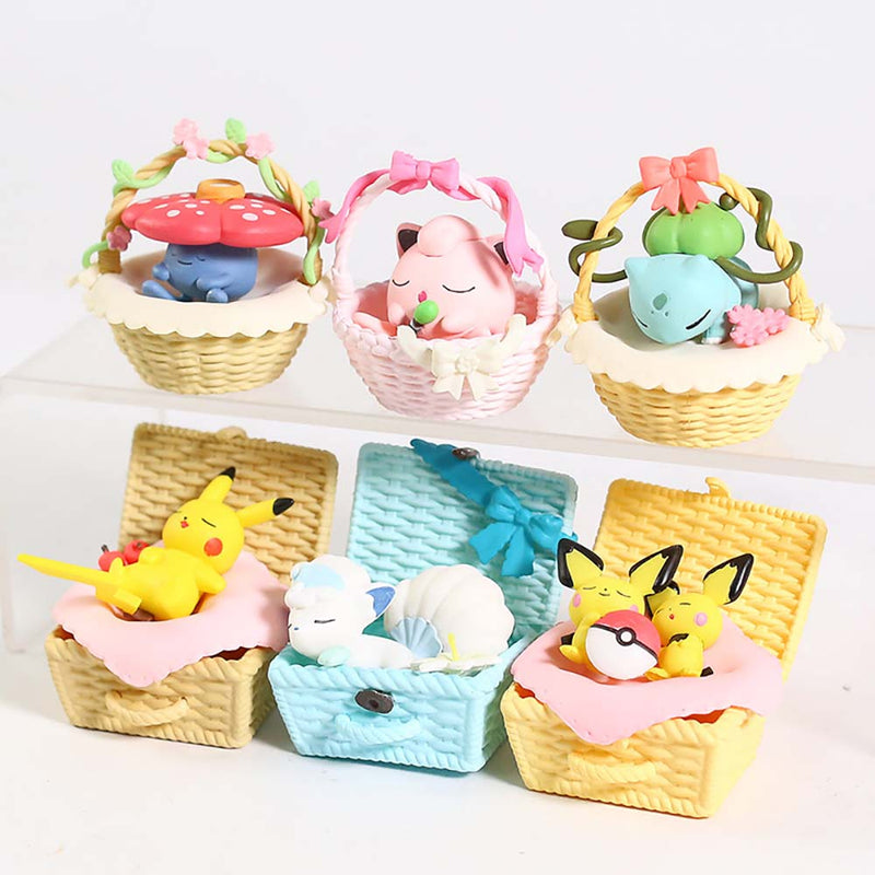 Pokemon Utatane Basket Action Figure Model Mini Toy 6pcs 6cm