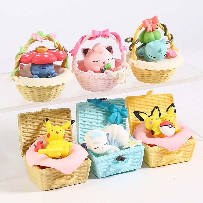 Pokemon Utatane Basket Action Figure Model Mini Toy 6pcs 6cm