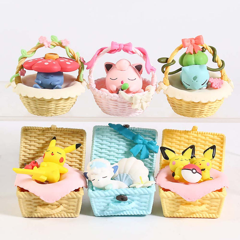 Pokemon Utatane Basket Action Figure Model Mini Toy 6pcs 6cm