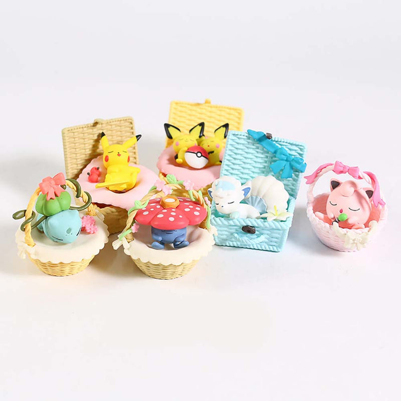 Pokemon Utatane Basket Action Figure Model Mini Toy 6pcs 6cm