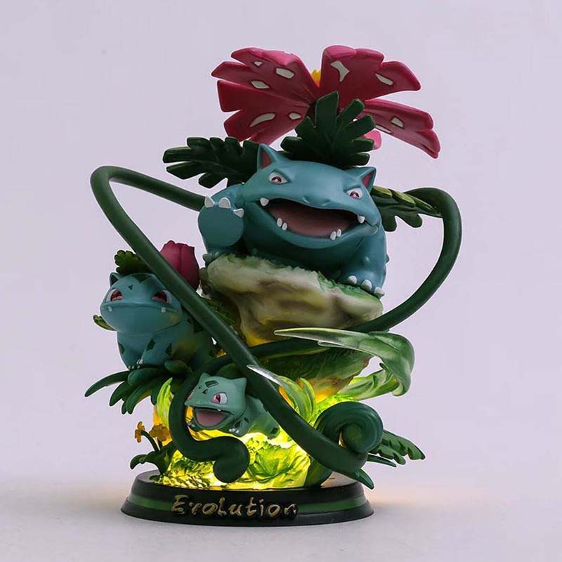 Pokemon Venusaur Action Figure Collectible Model Toy with Light 21cm