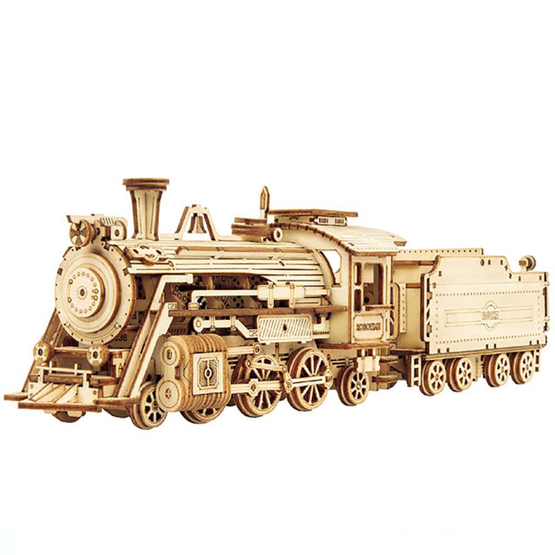 Steam Train Model DIY 3D Wooden Puzzle Building Kits Assembly Toy - Toysoff.com