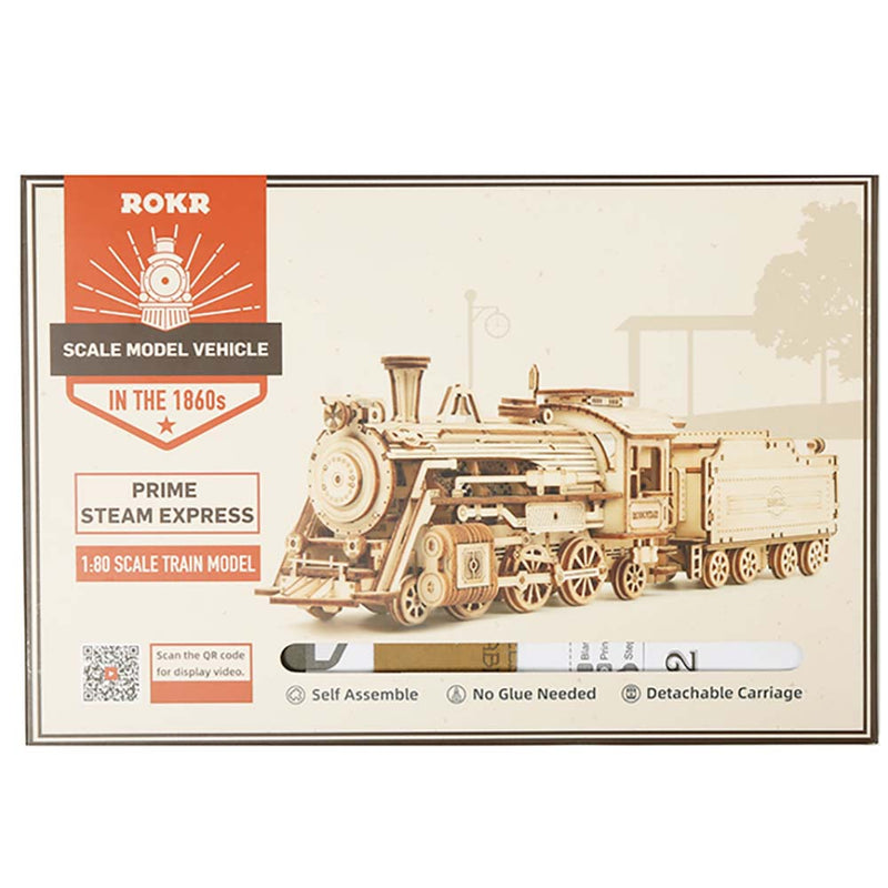 Assembly Model Train Steam Train Model DIY 3D Wooden Puzzle Building Kits Assembly Toy
