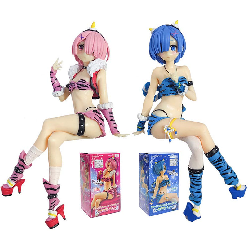 Rem And Ram Oni Costume Ver Action Figure Model Toy 15cm