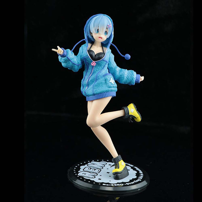 Rem Blue Sweater Jumping Ver Action Figure Model Toy 22cm