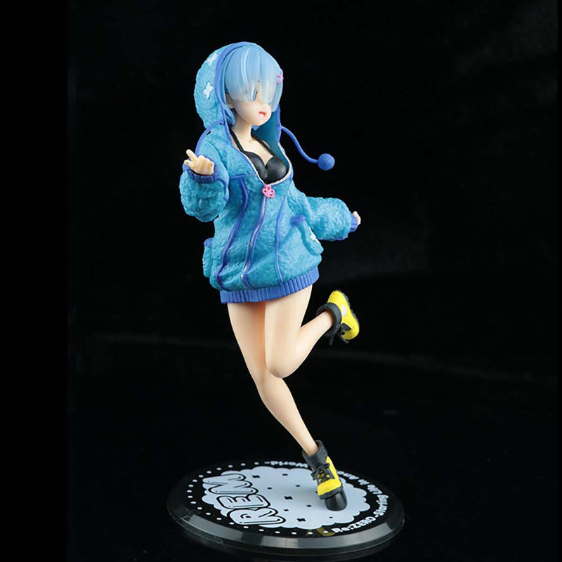 Rem Blue Sweater Jumping Ver Action Figure Model Toy 22cm