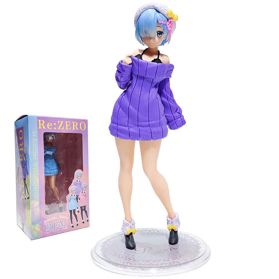 Rem Knit Dress Ver Action Figure Lovely Girl Model Toy 22cm