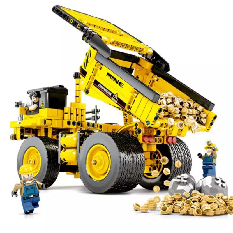 City Engineering Mine Transporter Car Building Blocks Construction Kids Toy - Toysoff.com