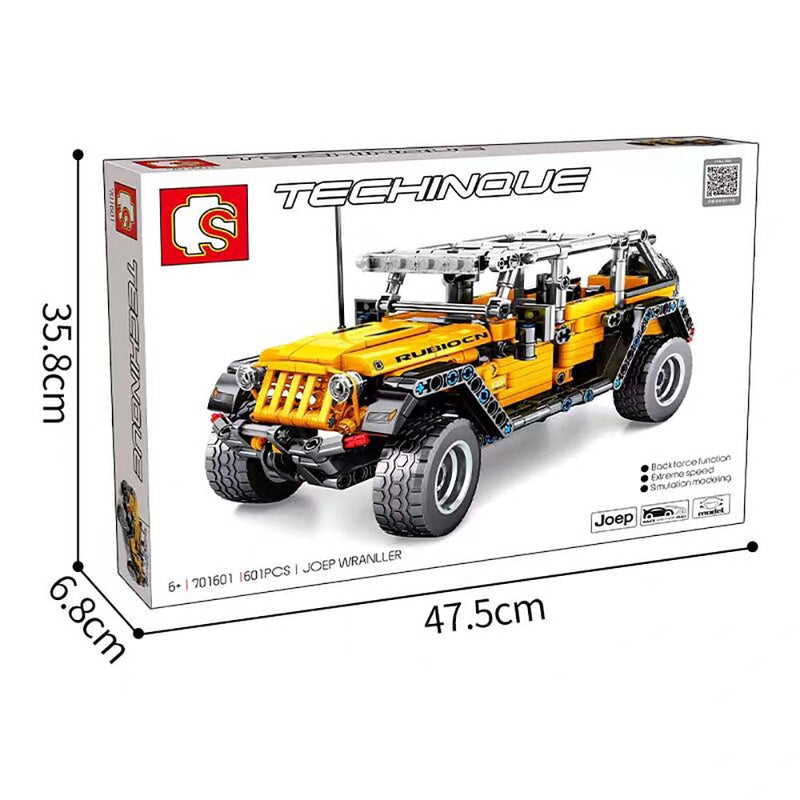 City Cross Country Jeep Model Building Blocks Kids DIY Toy - Toysoff.com