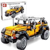 City Cross Country Jeep Model Building Blocks Kids DIY Toy - Toysoff.com