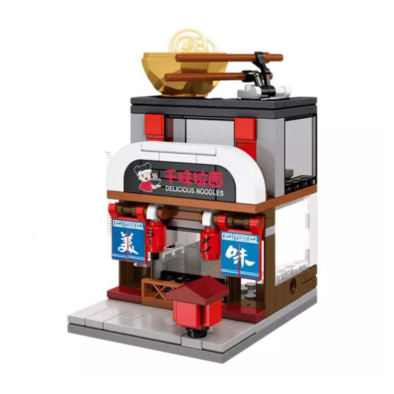 City Street View Ajisen Ramen Shop Model Children Toy Building Blocks - Toysoff.com