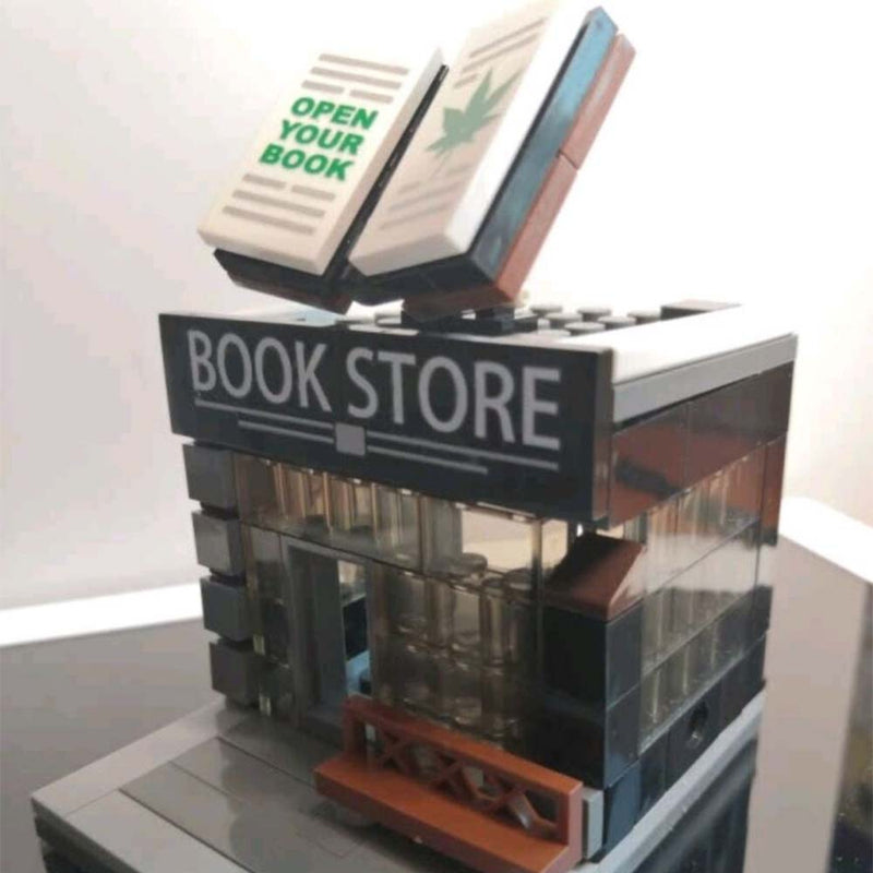 City Street View Book Store Shop Model Children Toy Building Blocks - Toysoff.com