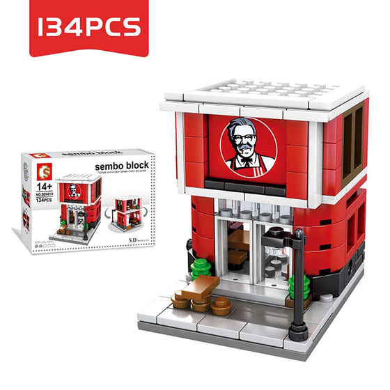 City Street View KFC Shop Model Children Toy Building Blocks - Toysoff.com