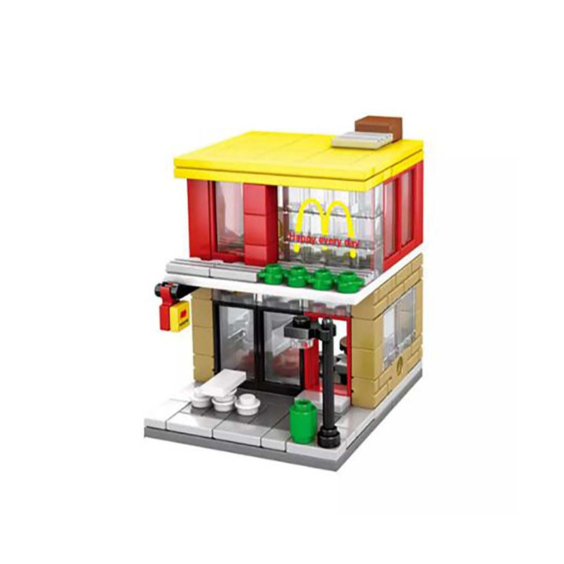 City Street View McDonald's Shop Model Children Toy Building Blocks - Toysoff.com