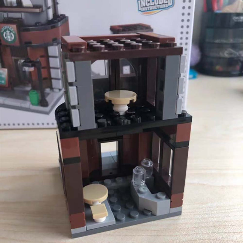 City Street View Starbucks Coffee Shop Model Children Toy Building Blocks - Toysoff.com