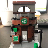 City Street View Starbucks Coffee Shop Model Children Toy Building Blocks - Toysoff.com