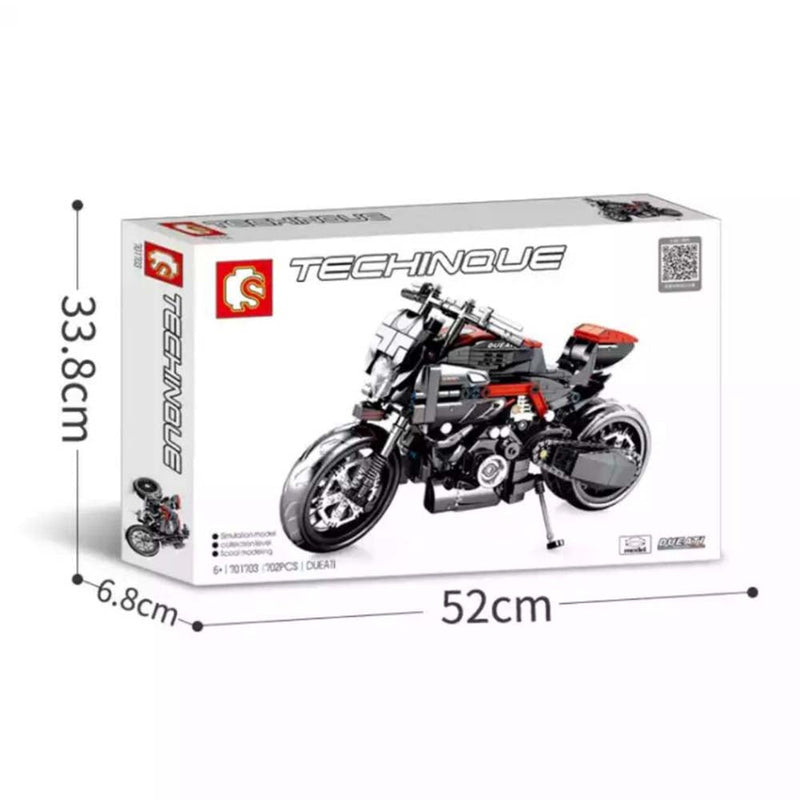 New City DUCATI Motorcycle Vehicles Model Building Blocks Kids Toy - Toysoff.com