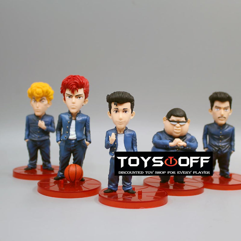 SLAM DUNK Sakuragi's Gang Q Ver Action Figure Model Toy 5pcs