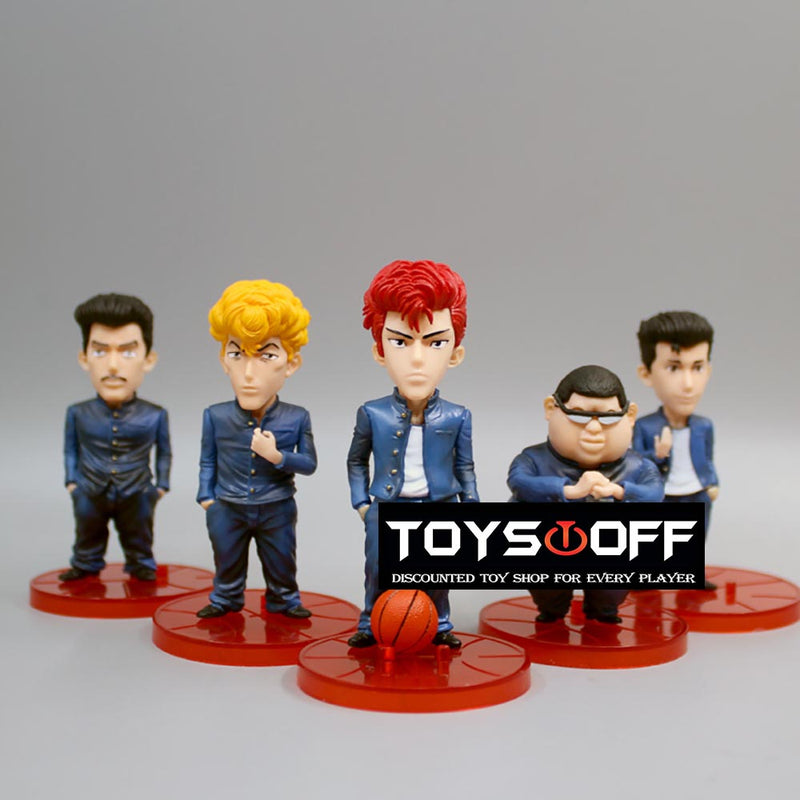 SLAM DUNK Sakuragi's Gang Q Ver Action Figure Model Toy 5pcs