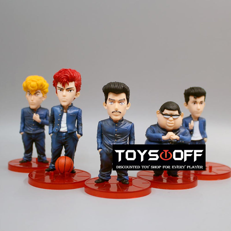 SLAM DUNK Sakuragi's Gang Q Ver Action Figure Model Toy 5pcs