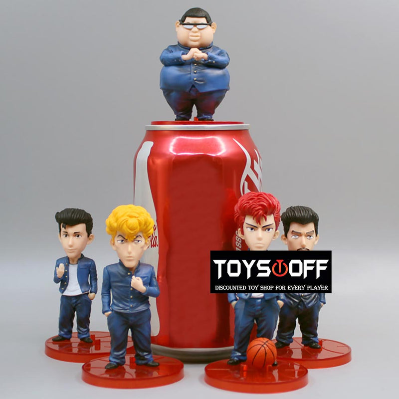 SLAM DUNK Sakuragi's Gang Q Ver Action Figure Model Toy 5pcs