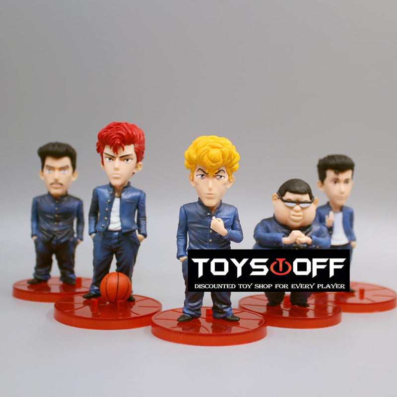 SLAM DUNK Sakuragi's Gang Q Ver Action Figure Model Toy 5pcs