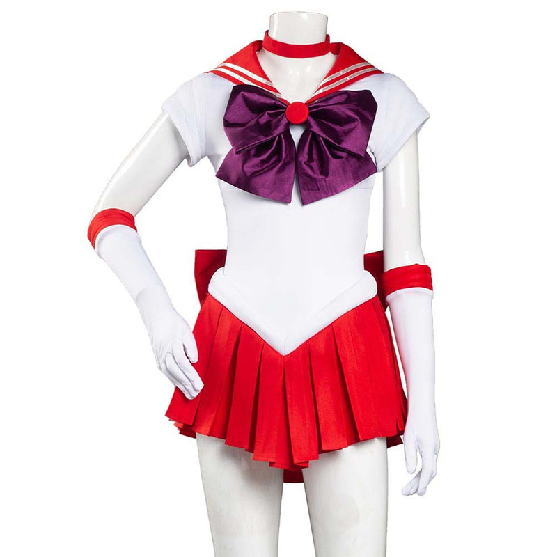 Sailor Moon Hino Rei Cosplay Costume Uniform Dress Suit