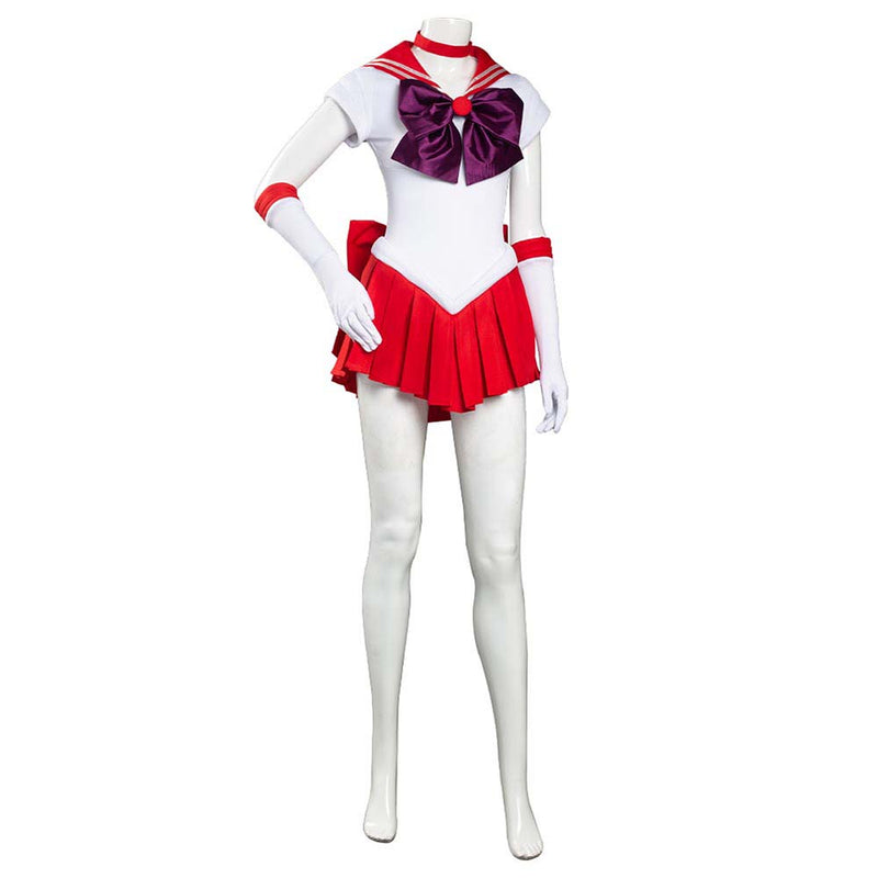 Sailor Moon Hino Rei Cosplay Costume Uniform Dress Suit