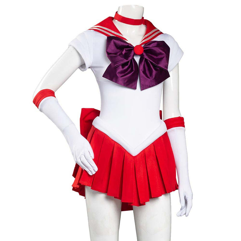 Sailor Moon Hino Rei Cosplay Costume Uniform Dress Suit