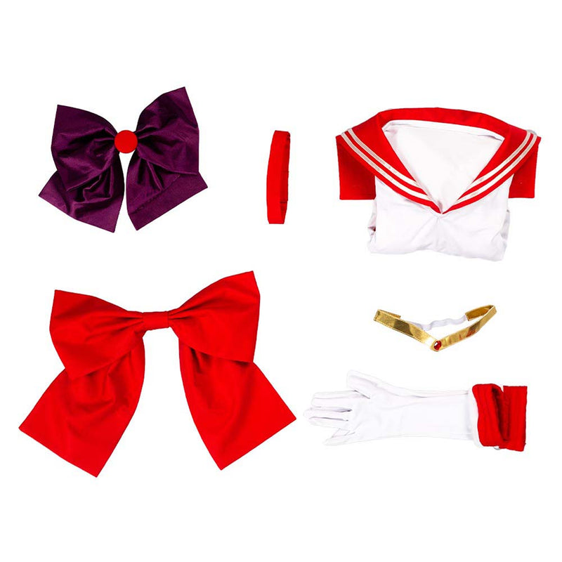 Sailor Moon Hino Rei Cosplay Costume Uniform Dress Suit