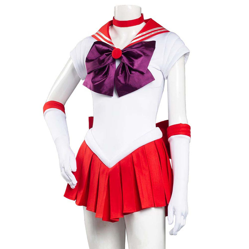 Sailor Moon Hino Rei Cosplay Costume Uniform Dress Suit