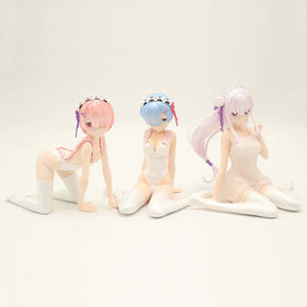 Sexy Girl Rem Ram Emilia Action Figure Model Toy 12cm