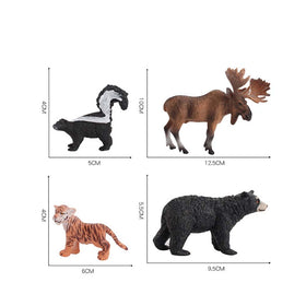 Simulation Animal Black Bear Elk Weasel Leopard Model Suit Fun Kid Toy