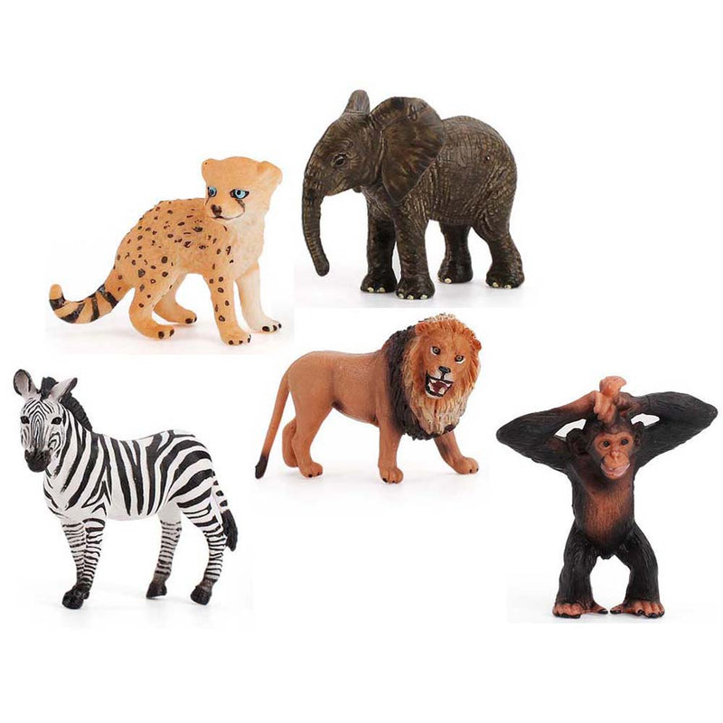 Simulation Animal Lion Orangutan Elephant Zebra Leopard Model Suit Fun Kid Toy