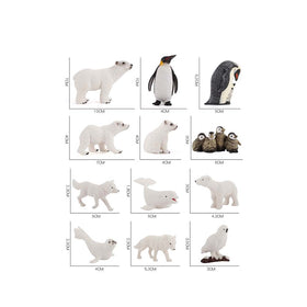 Simulation Arctic Winter Animals Model Suit Kid Fun Cognitive Toy 12pcs