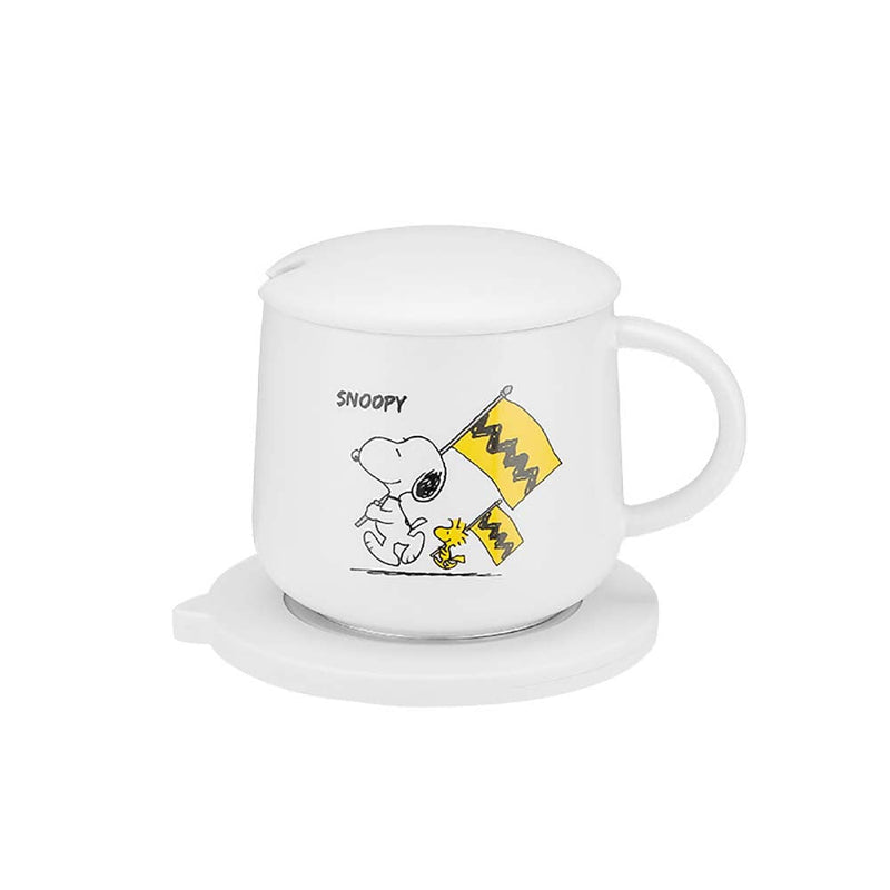 Snoopy Automatic Heating Cup Pad 55 ℃ Thermostatic Ceramic Mug 430ml