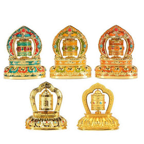 Solar Powered Tibetan Buddhist Prayer Wheel 11.5cm