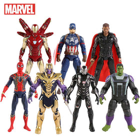 Spiderman Iron Man Captain America Thor Hulk War Machine Thanos Action Figure 18cm