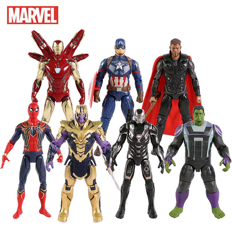 Spiderman Iron Man Captain America Thor Hulk War Machine Thanos Action Figure 18cm