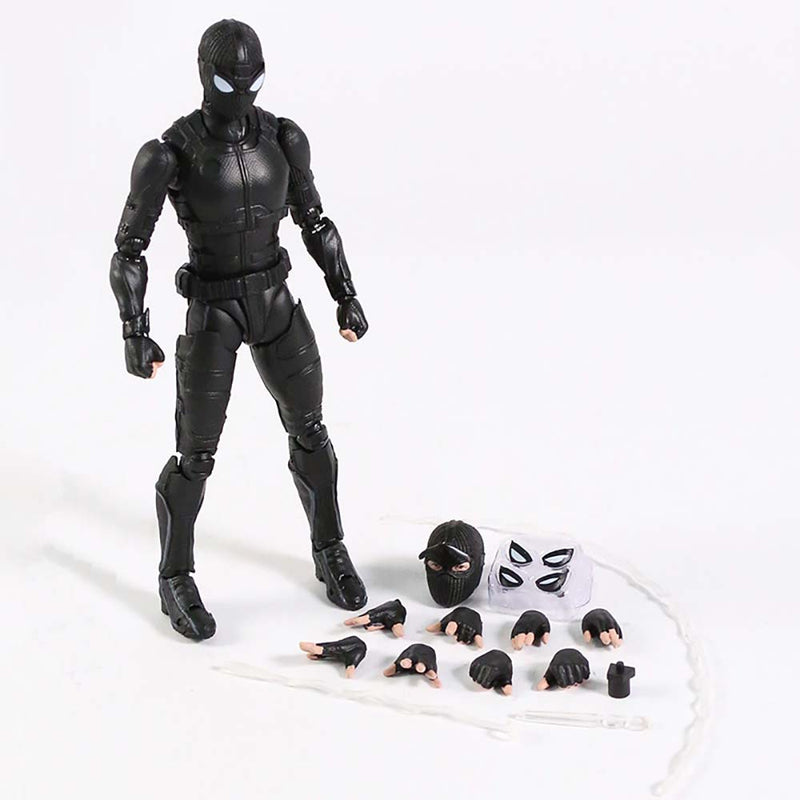 Spiderman Stealth Suit SHF Action Figure Collectible Model Toy 15cm