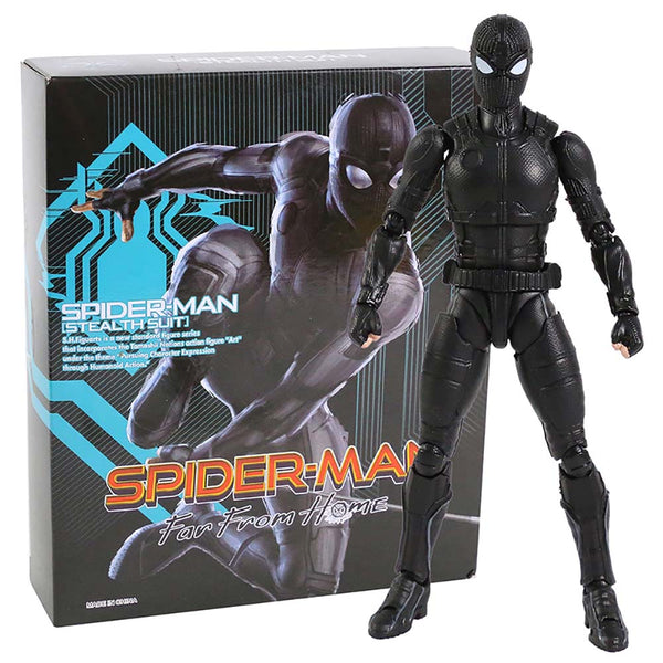 Spiderman Stealth Suit SHF Action Figure Collectible Model Toy 15cm