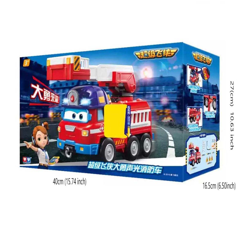 Super Wings Fire Truck Large Collectibles Sound And Light Set Toy