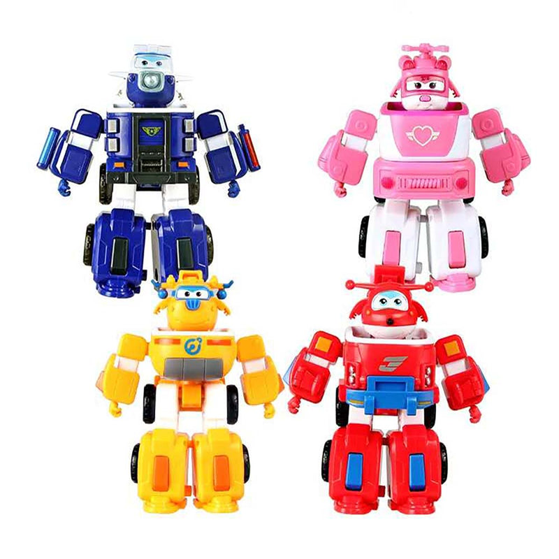 Super Wings Robot Action Figure Transformation Fire Engines Kid Toy