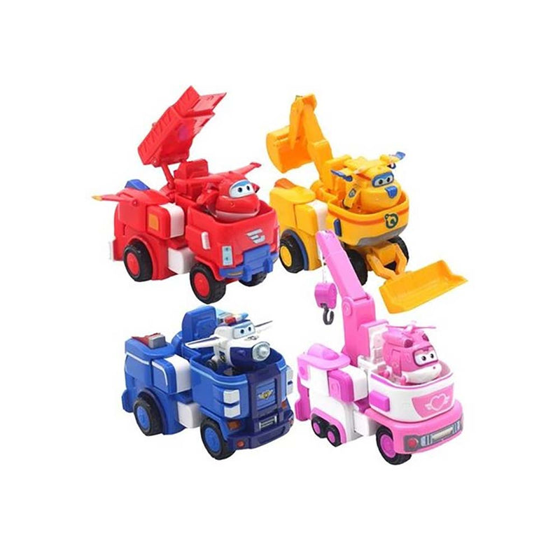 Super Wings Robot Action Figure Transformation Fire Engines Kid Toy