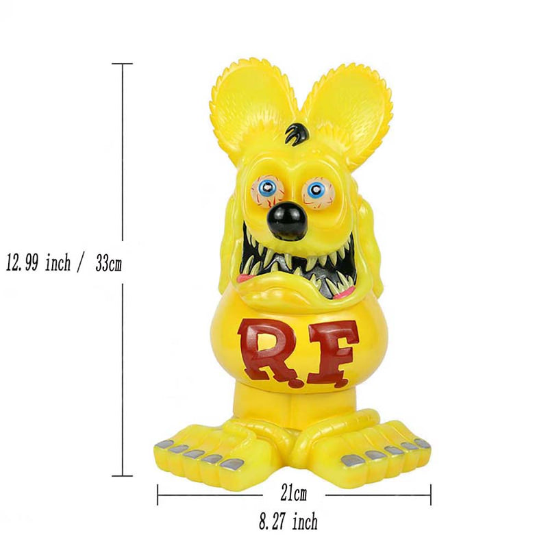 Tales of the Rat Fink Action Figure Big Size Fluorescent Yellow 33cm