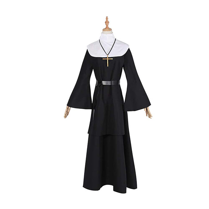 The Conjuring 2 The Nun Cosplay Long Dress Horror Ghost Costume