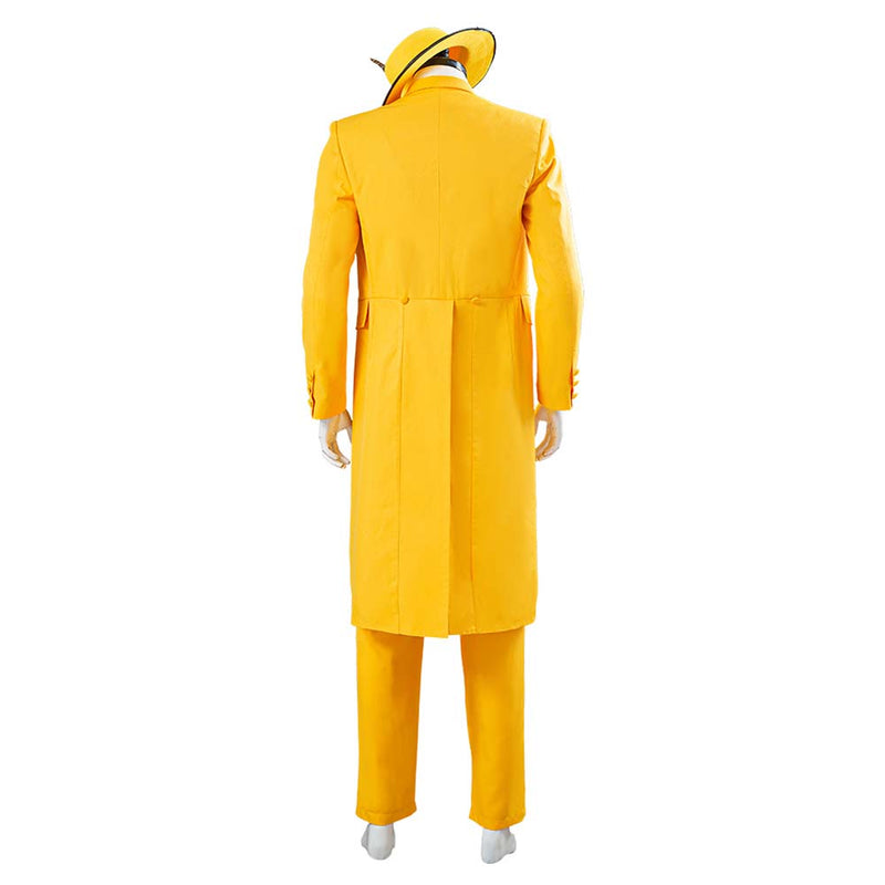 The Mask Jim Carrey Yellow  Suit Cosplay Costume Halloween Carnival Suit