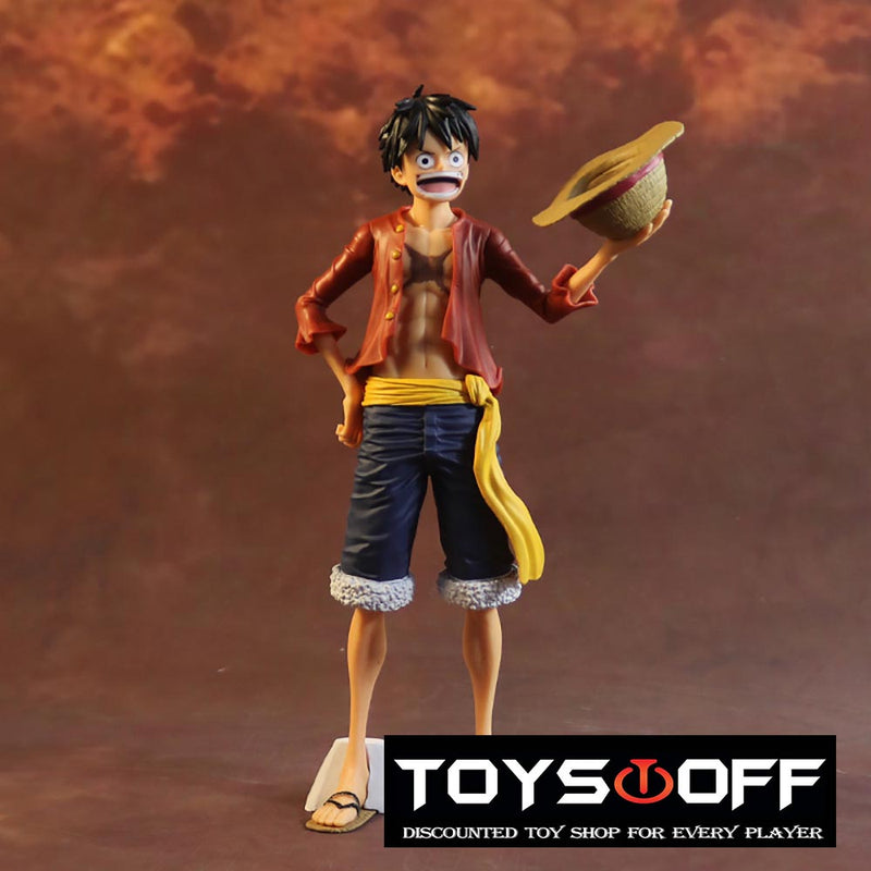 Three Forms Luffy Star Eyes Eat Meat Replaceable Action Figure 18cm